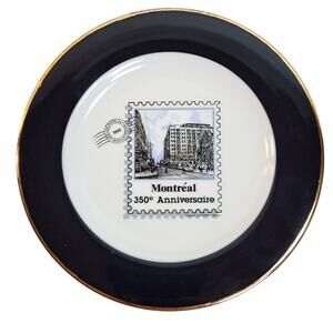 Collector's Display Plate Montreal Canada 350 Anniversary Banawe China 6 Inch